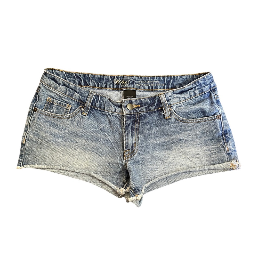 VTG Y2K Mossimo Jeans Denim LOW RISE SHORT SHORTS Cut-Off Micro 100% Cotton 8/29